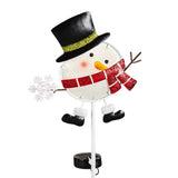 Evergreen Portly Snowman Solar Garden Stake