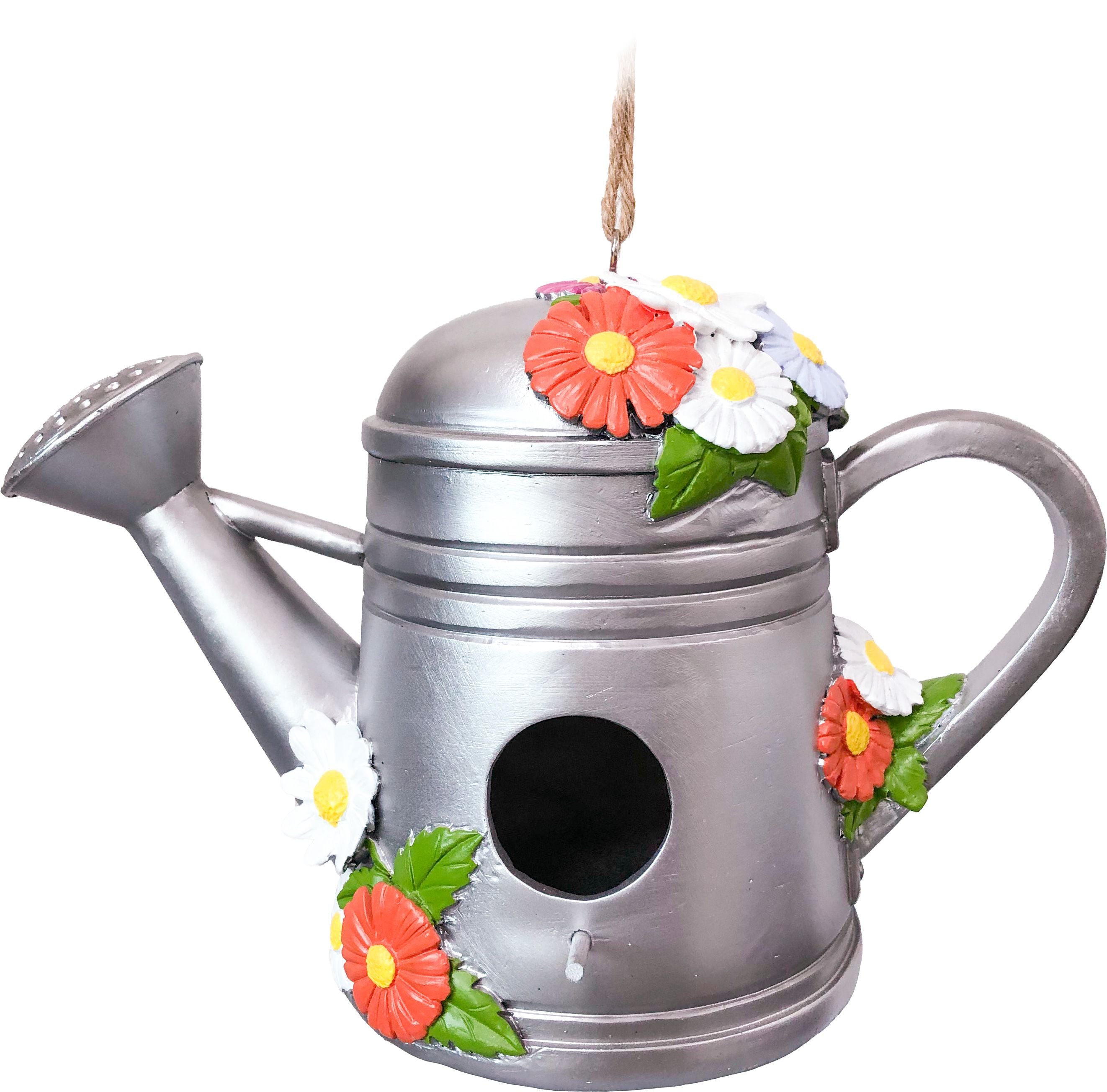 Spoontiques Watering Can with Flowers Birdhouse