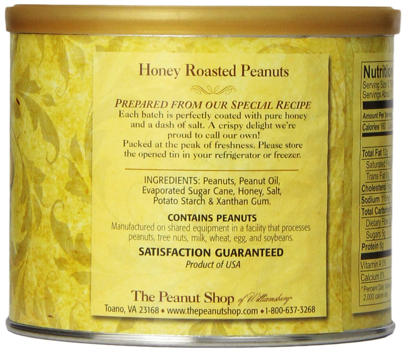 The Peanut Shop of Williamsburg Peanuts Honey Roasted - 11 oz. – ShopCGX