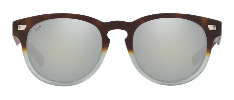 Costa Del Mar Del Mar Matte Tide Pool Frame - Gray Silver Mirror 580 Glass Lens - Polarized Sunglasses