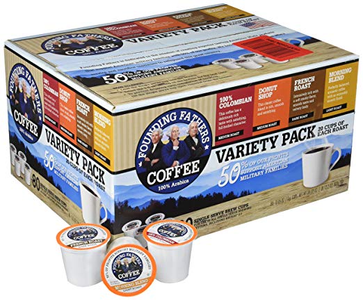 Founding Fathers Coffee Variety Pack - 80 Count