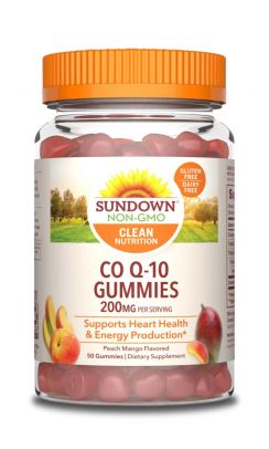 Sundown Naturals CoQ10 Dietary Supplement Peach Mango Gummies - 200 mg - 50 Count