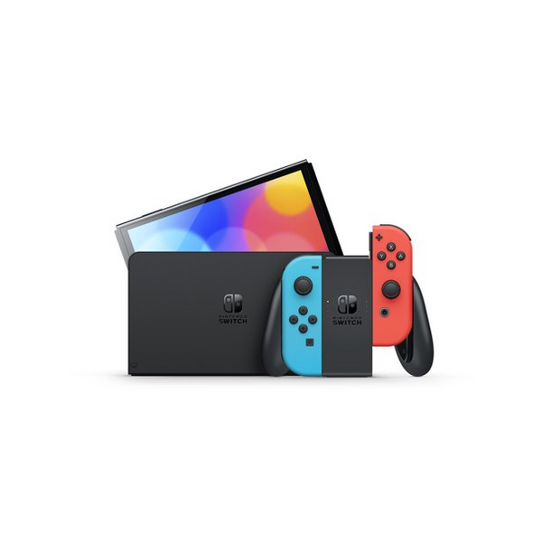 Nintendo Switch OLED Model 64GB Console - Neon Red/Neon Blue Joy-Con