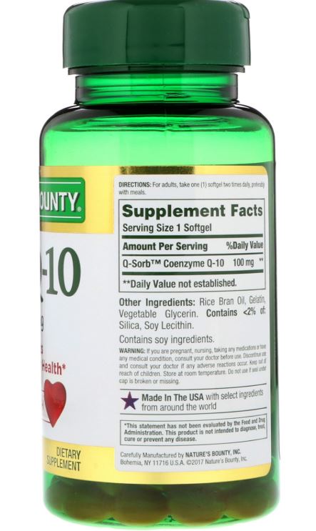 Nature's Bounty Vitamin CO Q-10 Vitamin Supplement Rapid Release Softgels - 100mg - 75 Count