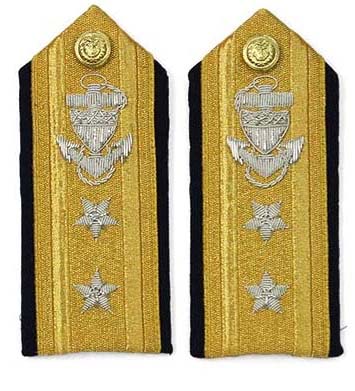 Vanguard CG Hard shoulder Board Male RADM 2 Star