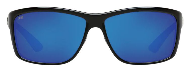 Costa Del Mar Mens Mag Bay Shiny Black Frame Blue Mirror 580 Plastic ShopCGX