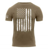 Rothco Mens Distressed US Flag Athletic Fit Short Sleeve T-Shirt - Size S - XL