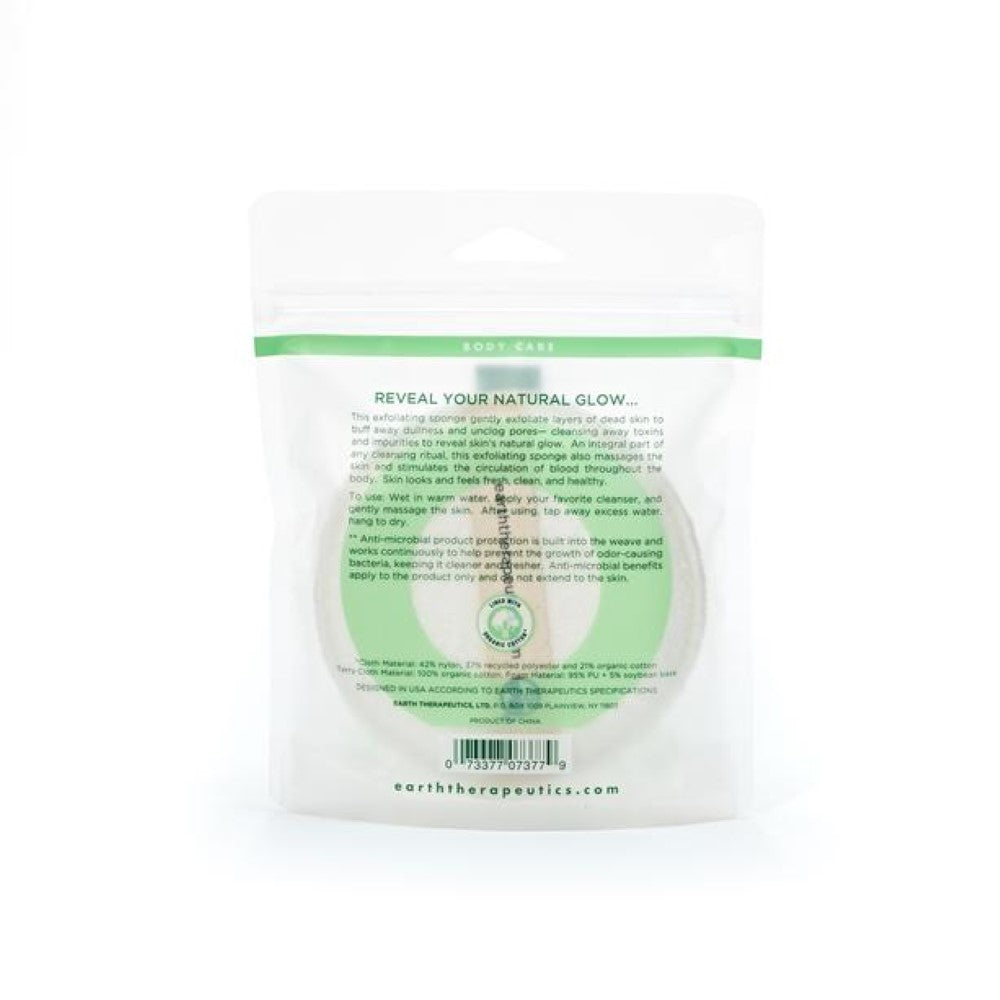 Earth Therapeutics Organic Cotton Exfoliating Hydro Sponge - Round