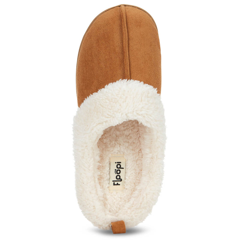 Floopi Womens Olivia Faux Suede Clog Slippers