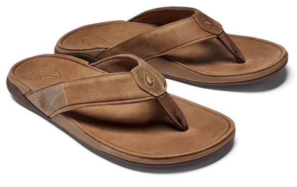 OluKai Mens Tuahine Waterproof Leather Beach Sandal