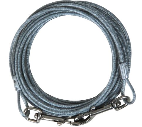 Aspen Pet Heavy Duty Tie-Out Cable - Silver - Size XLarge 20'