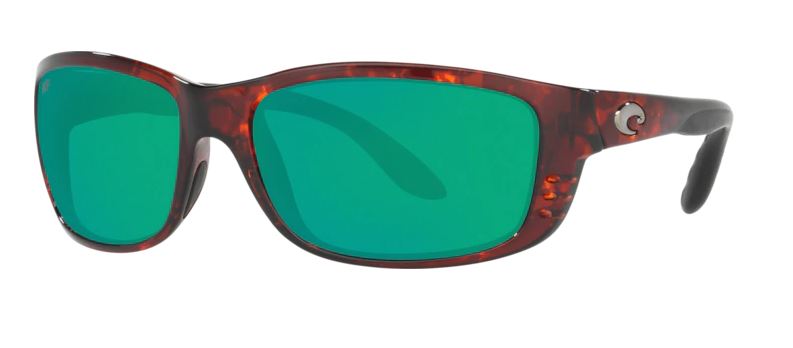 Costa Del Mar Mens Zane Tortoise Frame - Green Mirror 580 Plastic Lens - Polarized Sunglasses