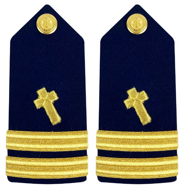 Vanguard Coast Guard Female Hard Shoulder Board: Lieutenant Christian Chaplain
