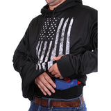 Rothco Mens Distressed US Flag Concealed Carry Hoodie - Size 3XL