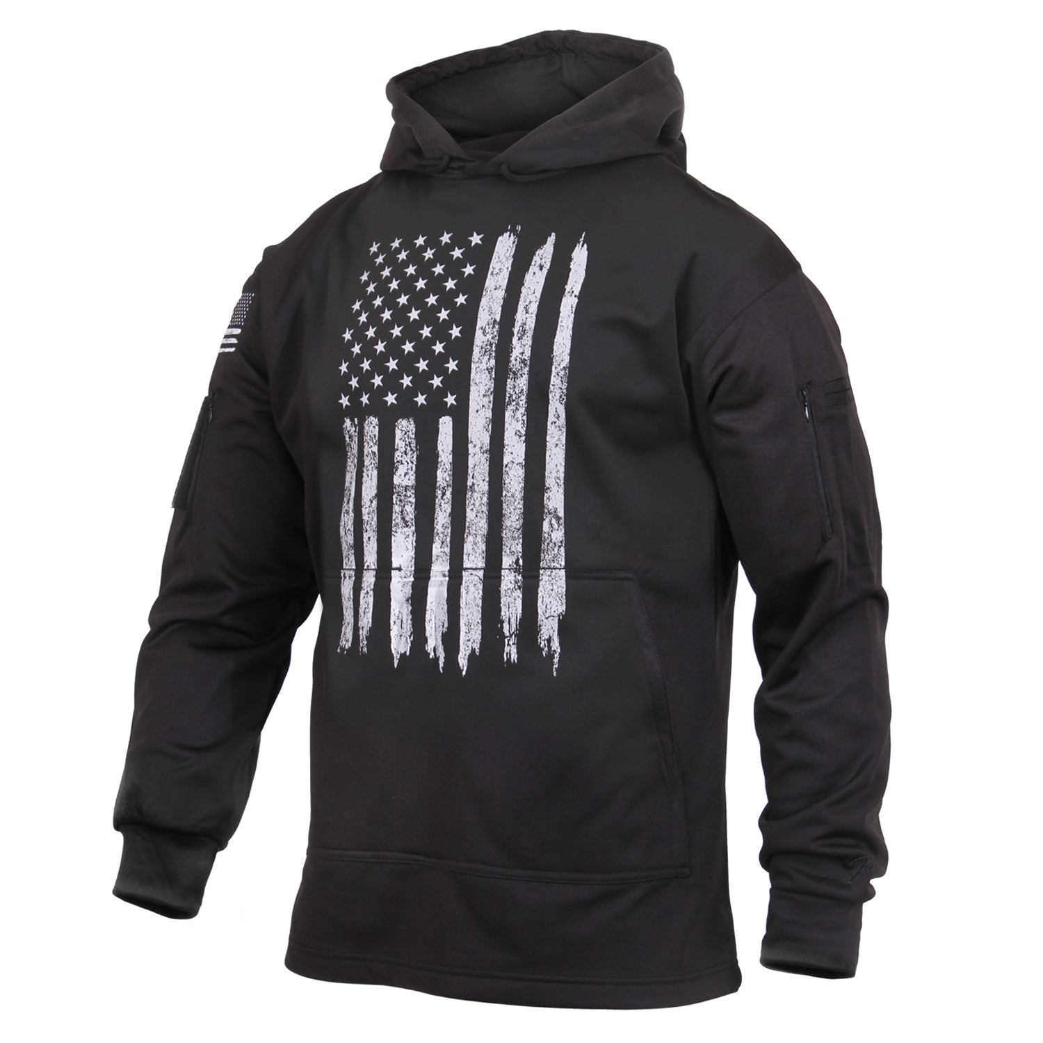 Rothco Mens Distressed US Flag Concealed Carry Hoodie - Size 3XL