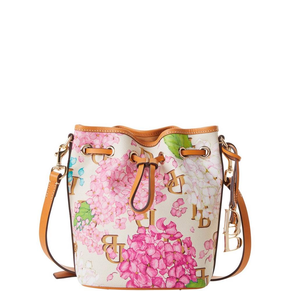 Dooney & Bourke Hydrangea Monogram Small Drawstring Handbag