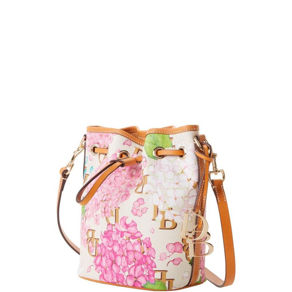 Dooney & Bourke Hydrangea Monogram Small Drawstring Handbag