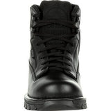 Rocky Mens Portland 6" Black Side Zip Waterproof Public Service Boots