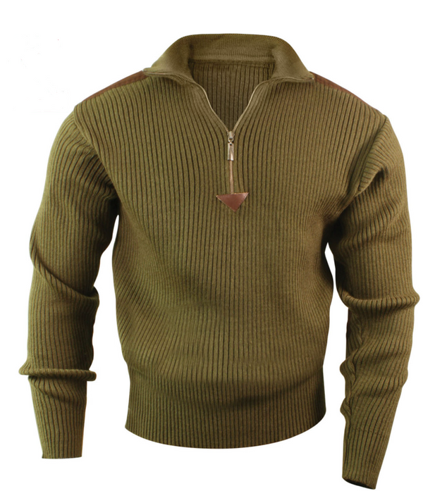 Rothco Mens 1/4 Zip Acrylic Commando Sweater - 3XL