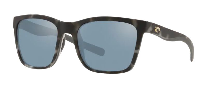 Costa Del Mar Womens Panga Matte Gray Tortoise Frame - Gray Silver Mirror 580 Plastic Lens - Polarized Sunglasses