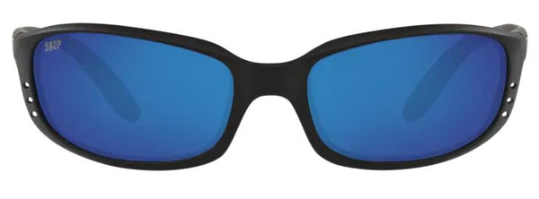 Costa Del Mar Mens Brine Matte Black Frame - Blue Mirror 580 Plastic Lens - Polarized Sunglasses