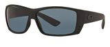 Costa Del Mar Mens Cat Cay Blackout Frame - Gray 580 Plastic Lens - Polarized Sunglasses