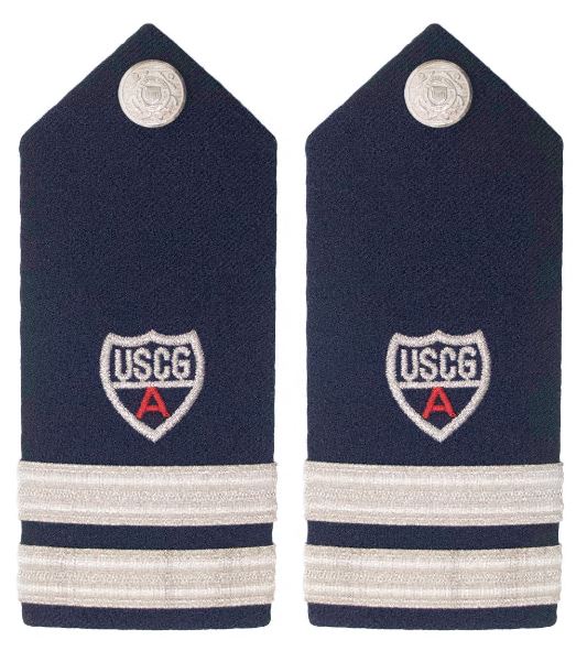 Vanguard Coast Guard Auxiliary Male Hard Shoulder Board: Red A (LT) ADSO