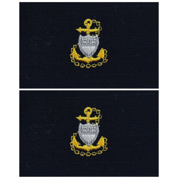 Vanguard CG Collar DEV Blue Sew On E-7 CPO Chief Petty OFF