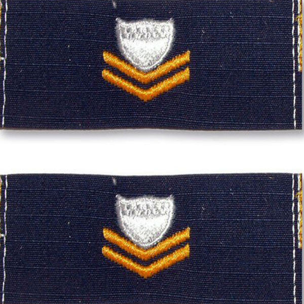 Vanguard CG Collar DEV Blue Sew On E-5 PO2 Petty OFF 2nd Class