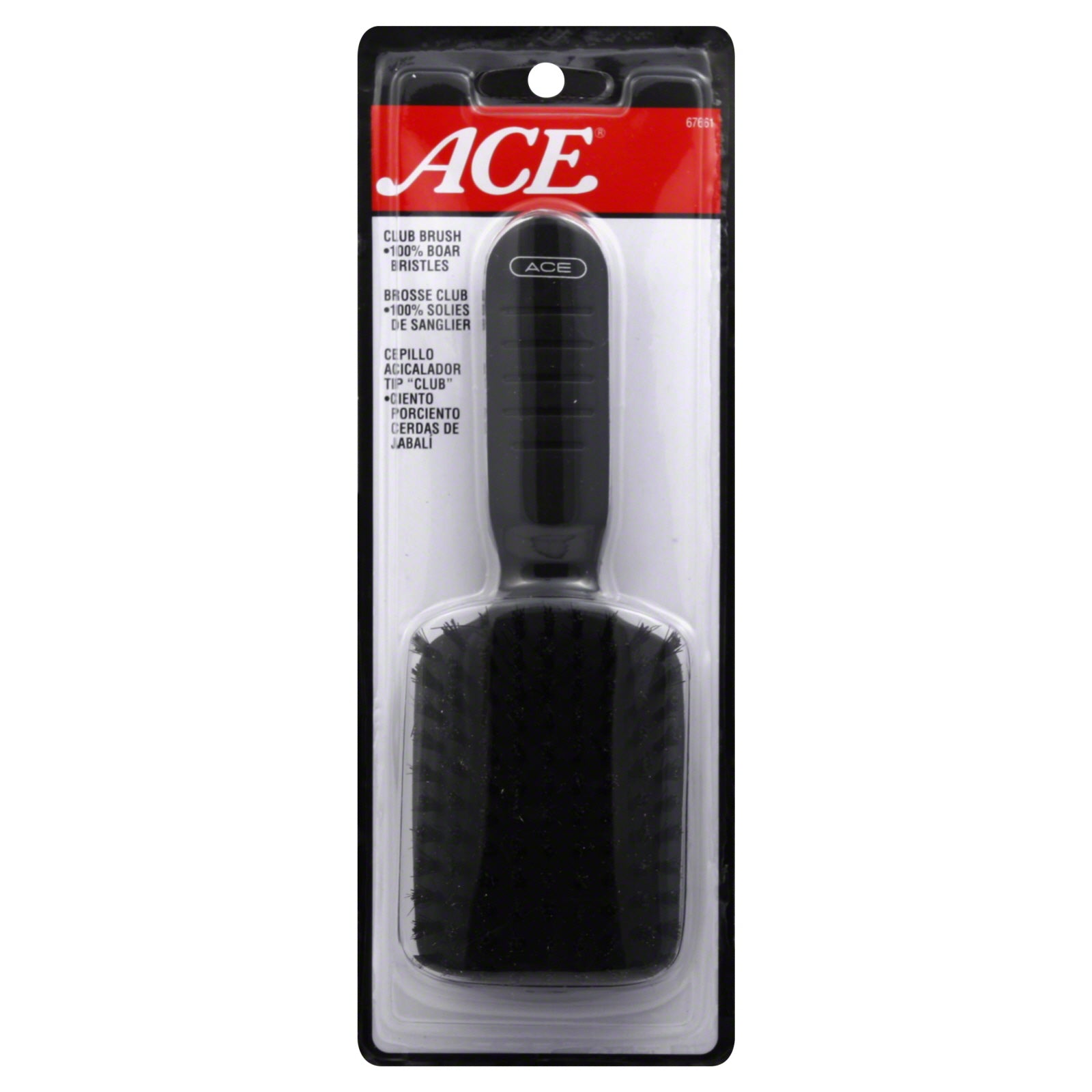 ACE Mens 100% Boar Bristles Club Brush