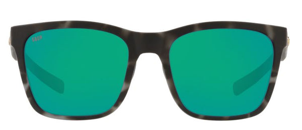 Costa Del Mar Womens Panga Matte Gray Tortoise Frame - Green Mirror 580 Plastic Lens - Polarized Sunglasses