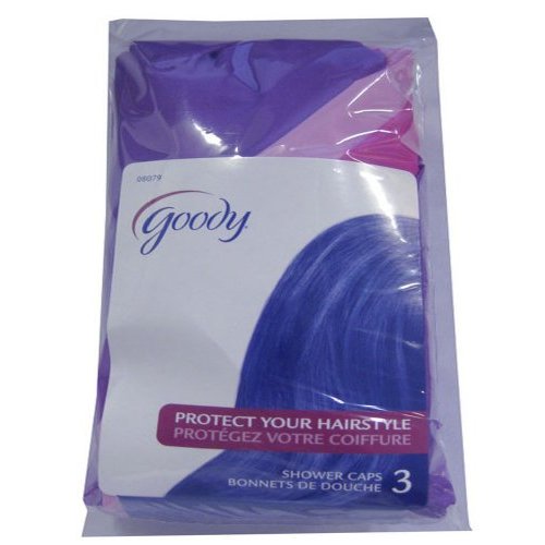 Goody Womens Shower Caps - 3 Pack