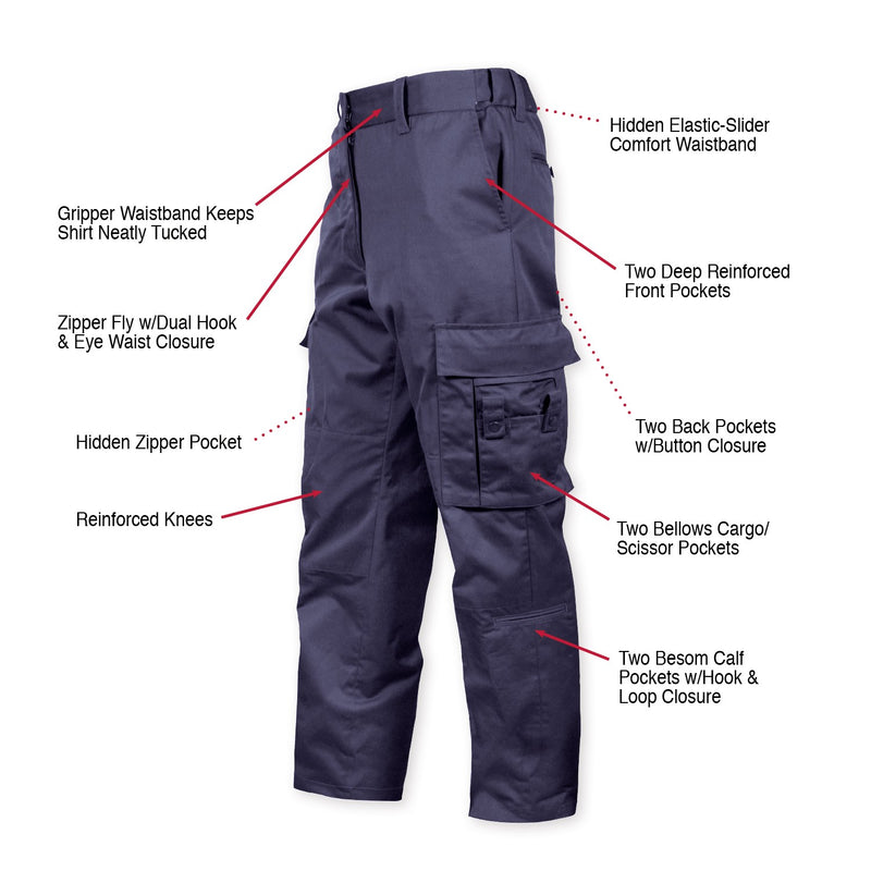 Rothco Mens Deluxe EMT (Emergency Medical Technician) Paramedic Pants