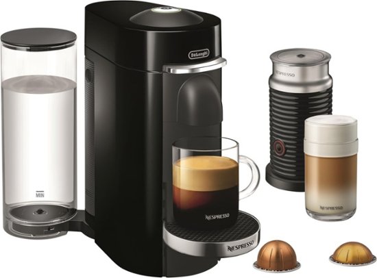 Nespresso by De’Longhi VertuoPlus Deluxe Coffee and Espresso Machine with Aerocinno