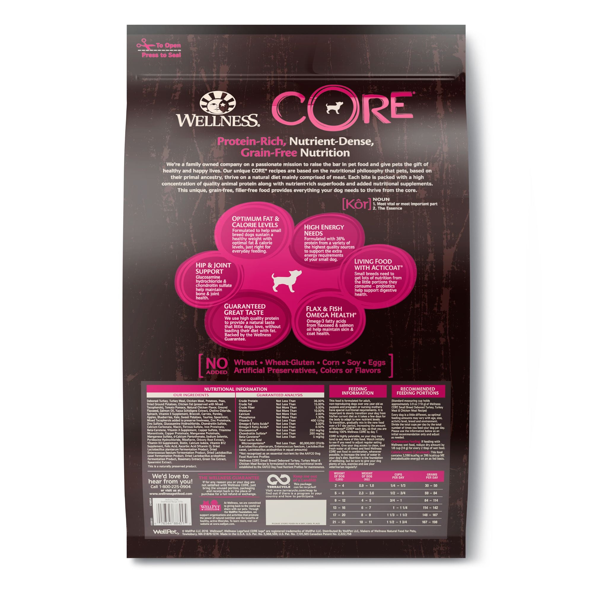 Puppy Wellness Core Small Breed Original WELLNESS CORE Dog Puppy