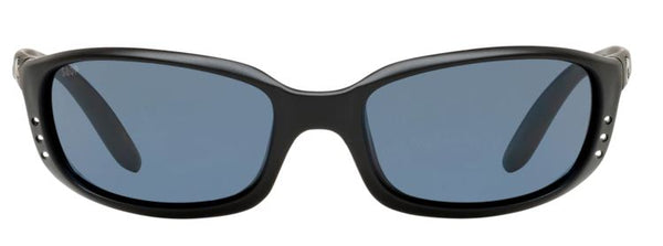 Costa Del Mar Mens Brine Matte Black Frame - Gray 580 Plastic Lens - Polarized Sunglasses