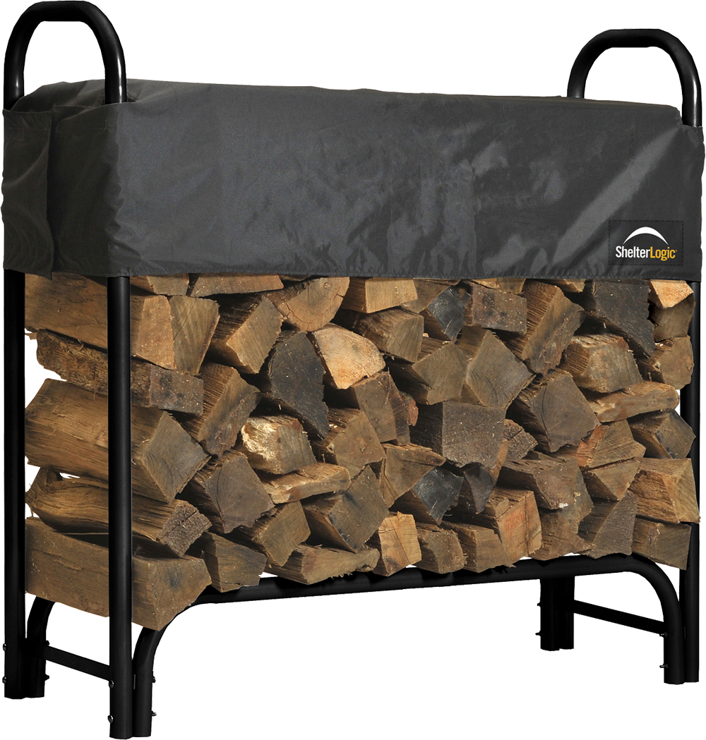 ShelterLogic Heavy Duty Firewood Rack with Cover 4 ft.