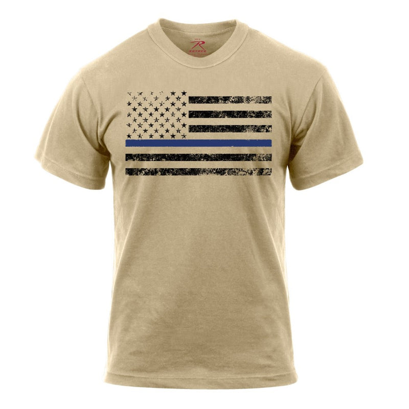 Rothco Mens Thin Blue Line Short Sleeve T-Shirt