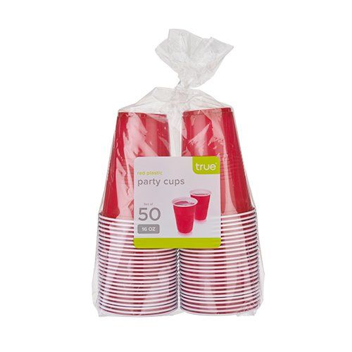 True 16 oz Red Party Cups - 50 Pack