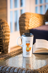 Evergreen Fox Sake Ceramic Travel Cup