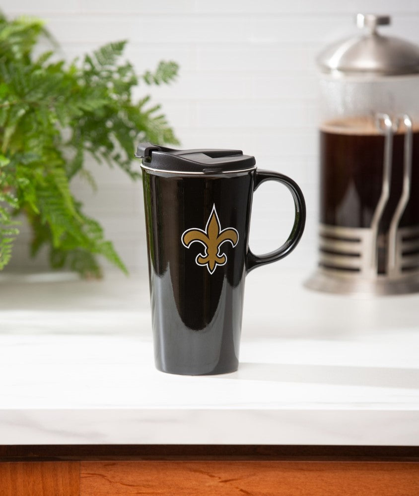 Team Sports America New Orleans Saints Boxed Travel Latte Mug