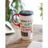 Evergreen Big Heart Ceramic Travel Cup