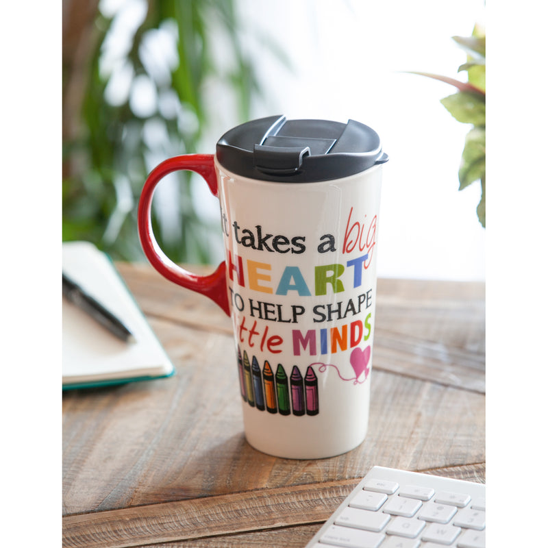 Evergreen Big Heart Ceramic Travel Cup