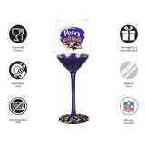 Team Sports America Baltimore Ravens Wine Glass