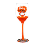 Team Sports America Chicago Bears Wine Glass