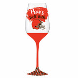 Team Sports America Cleveland Browns Wine Glass
