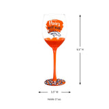 Team Sports America Denver Broncos Wine Glass