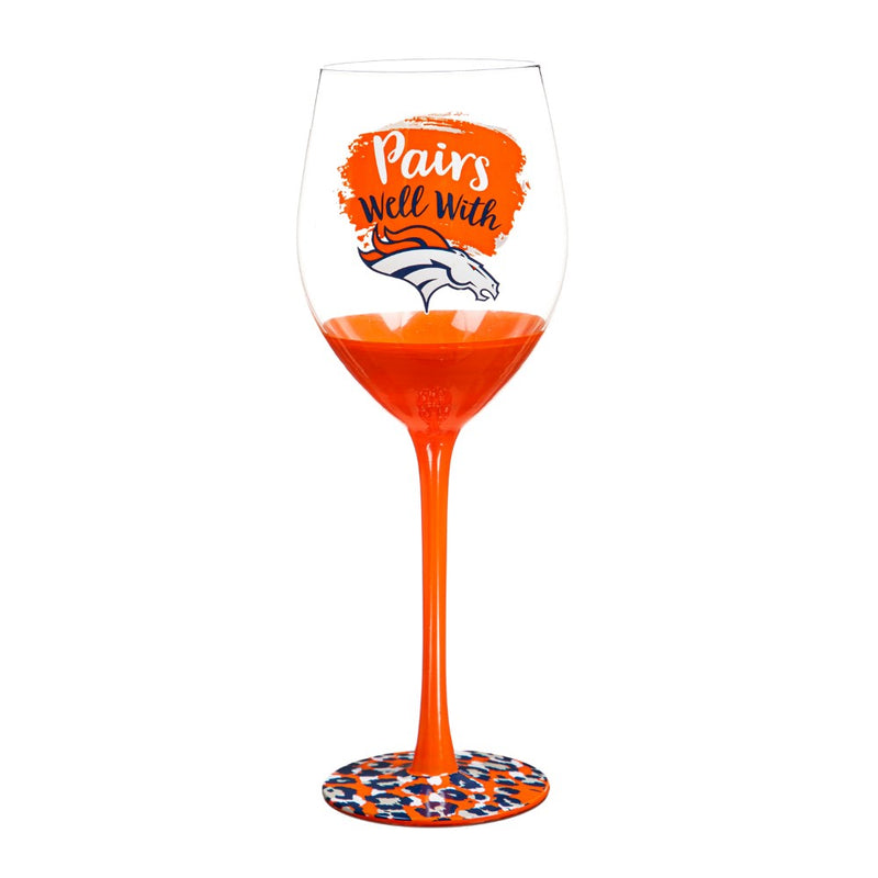 Team Sports America Denver Broncos Wine Glass