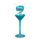 Team Sports America Miami Dolphins Wine Glass
