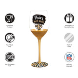 Team Sports America New Orleans Saints Wine Glass